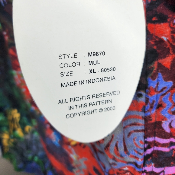 Vintage Anxious Men's Multicolor Frog Graphic Shirt NWT - Picture 15 of 16